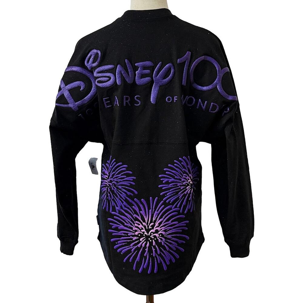 NWT Walt Disney World Black Fireworks Spirit Jersey sz XS Disney100 Celebration